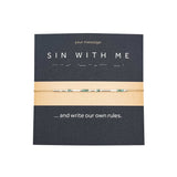 Bratara cod Morse "SIN WITH ME" - Argint